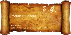 Podani Gemma névjegykártya